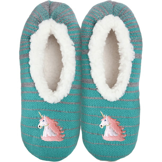 Ladies Novelty Unicorn Slippers 